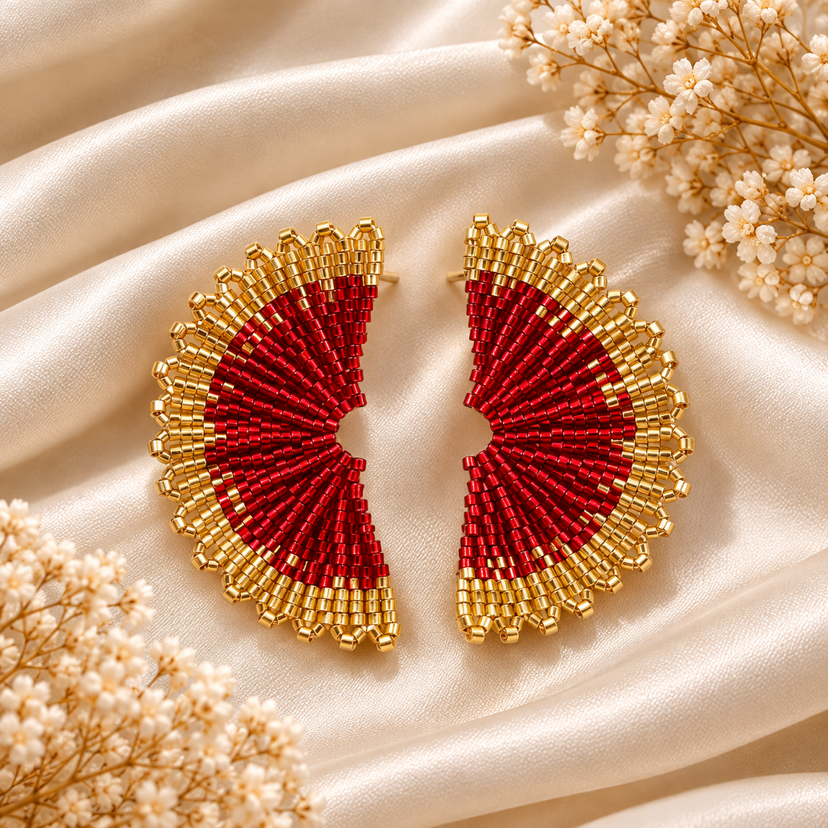 Aurora Fan Earrings – Miyuki Earrings | Bellalu Jewelry