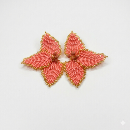 Half Flower Earrings Modern Floral Statement Jewelry for Women