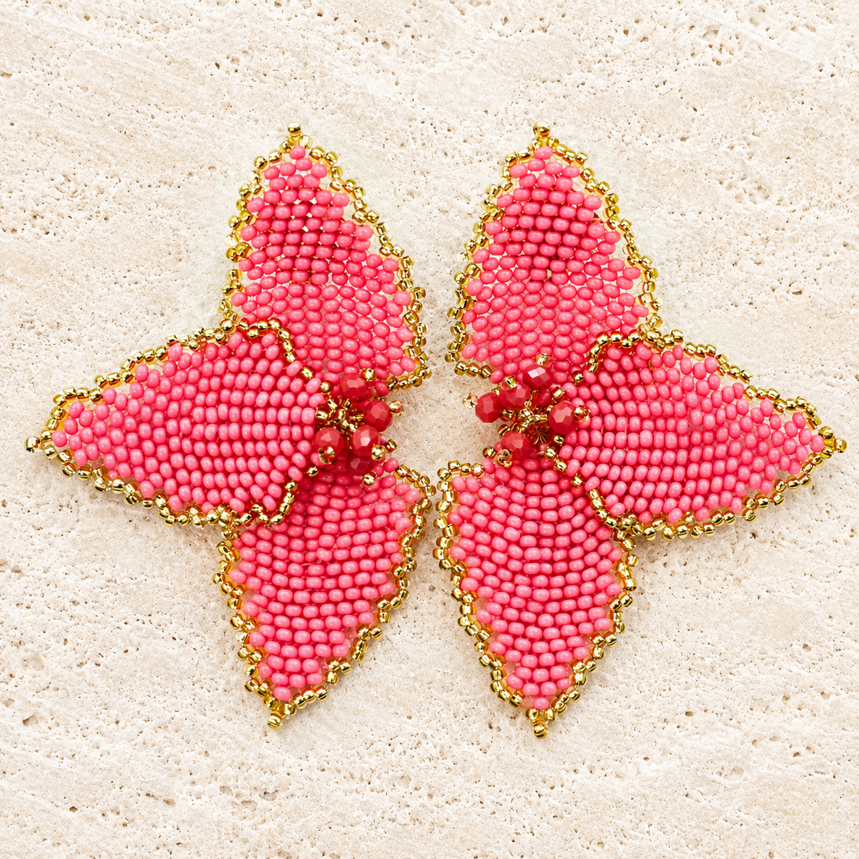 Half Flower Earrings Modern Floral Statement Jewelry for Women