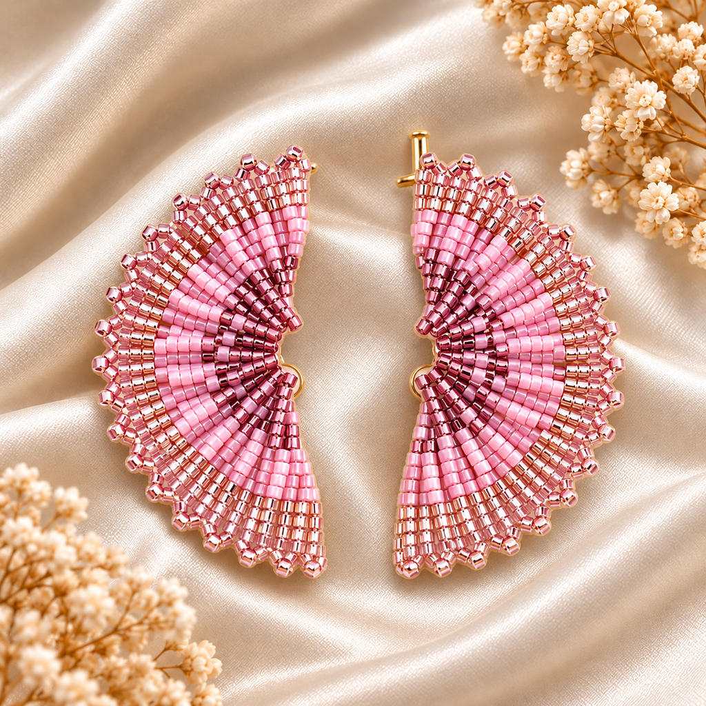 Aurora Fan Earrings – Miyuki Earrings | Bellalu Jewelry
