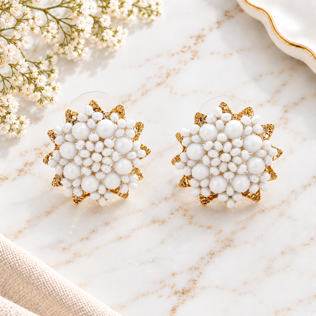 Stars Earrings | Gold-Plated Bronze Jewelry