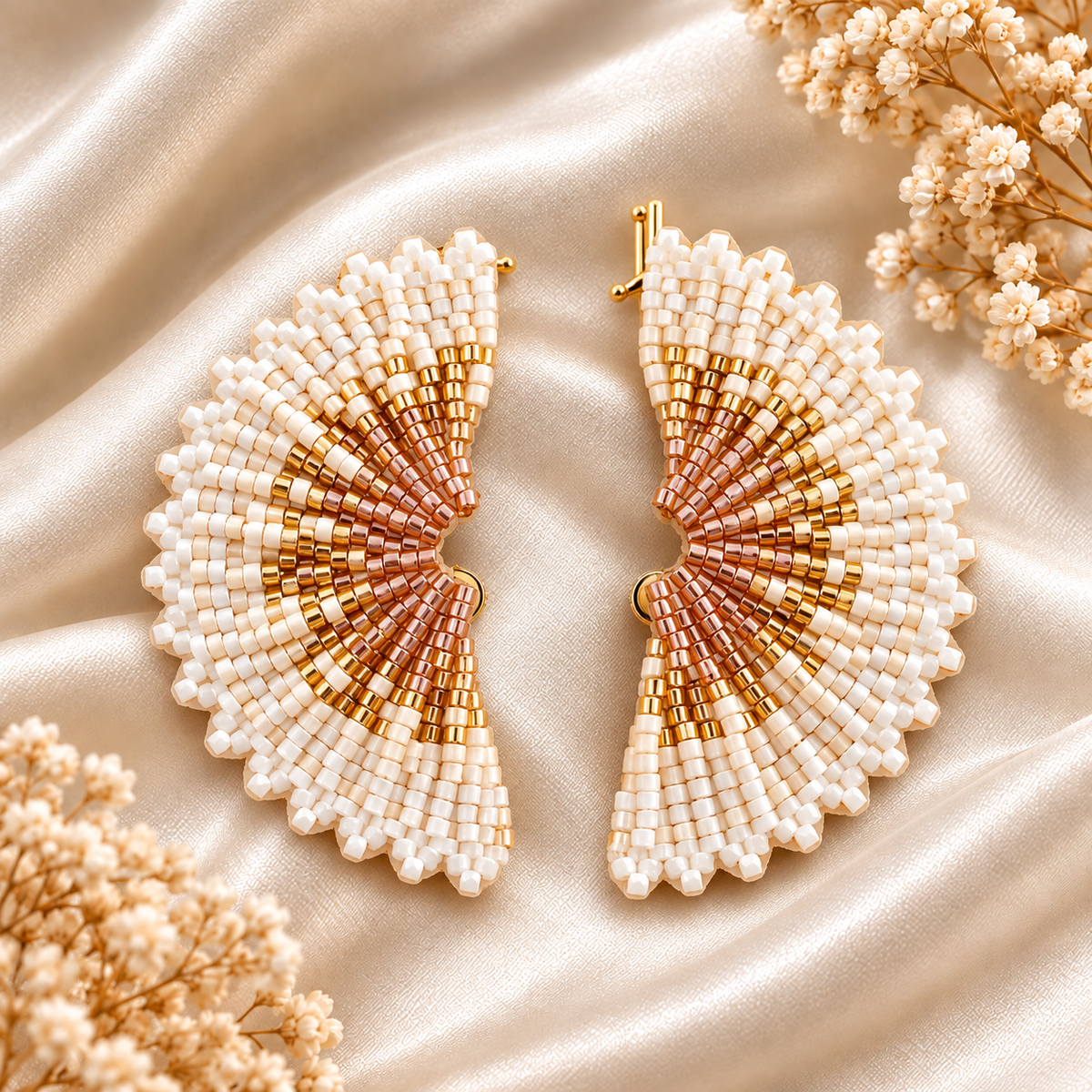 Aurora Fan Earrings – Miyuki Earrings | Bellalu Jewelry