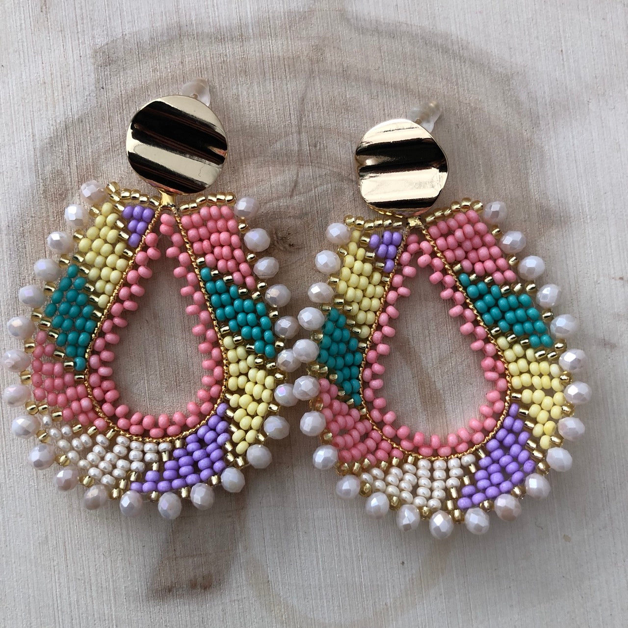 multicolor drop earrings