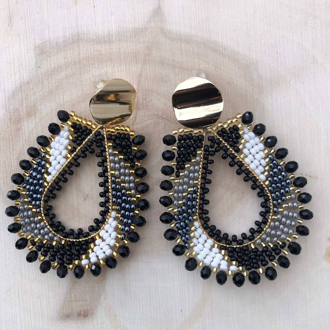 black drop earrings
