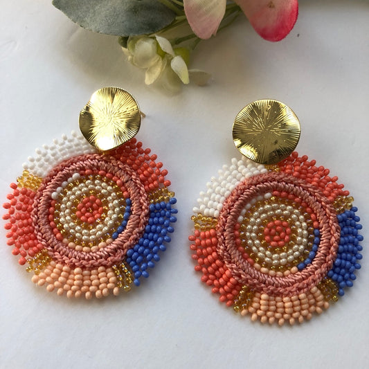 Summer Statement Colorful Lightweight Crochet Earrings