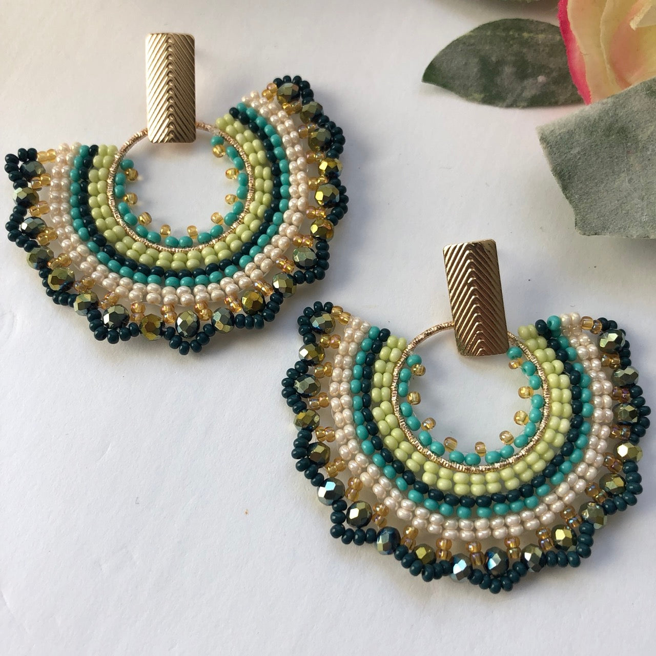 Handmade Fan Shape Colombian Earrings – Bellalu Jewelry and Accessories